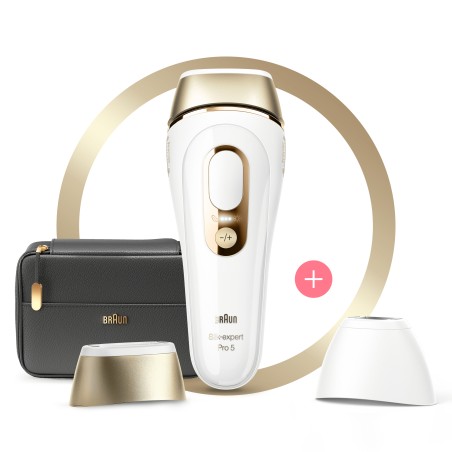 Braun Silk-expert Pro 5 PL5140 Hair Removal System - Gold & White | Fast, Gentle, and Effective Hair Removal
